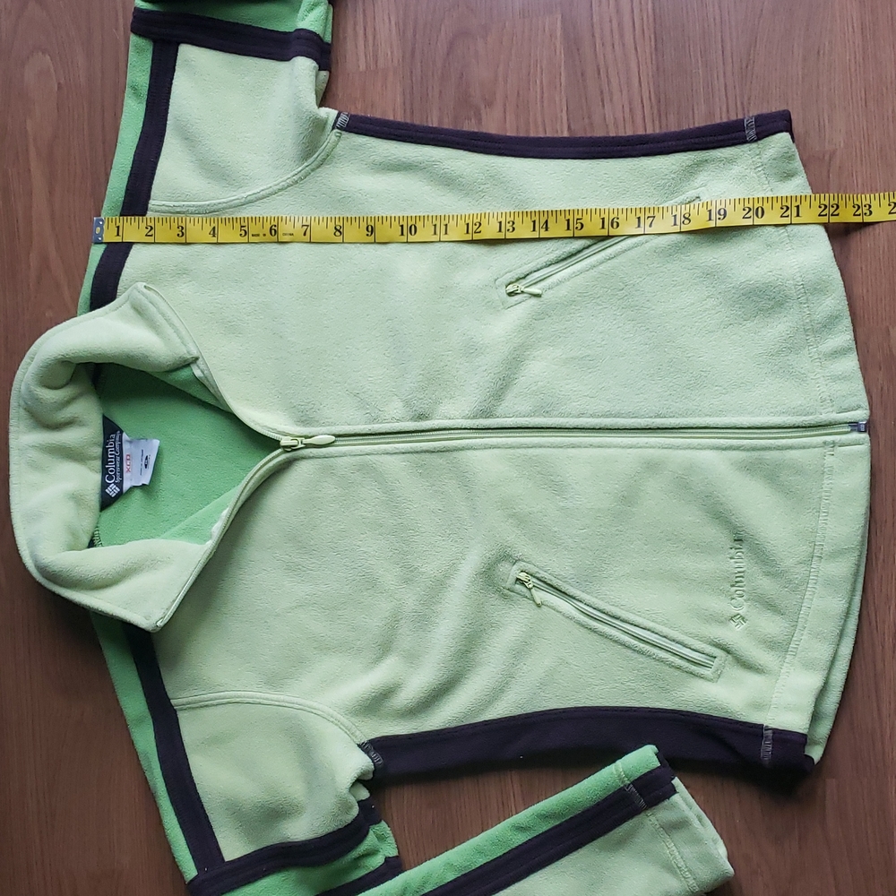 💥Host Pick❣💥 Columbia Lime Green Zippered Fleece Jacket Women's Size Medium - Picture 7 of 10